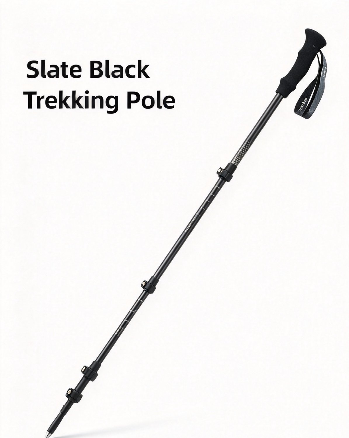 Trekkingstok Koolstofvezel 3-delig - Lichtgewicht 168g - Verstelbaar 61-135cm - Wandelstok voor Bergwandelen & Outdoor
