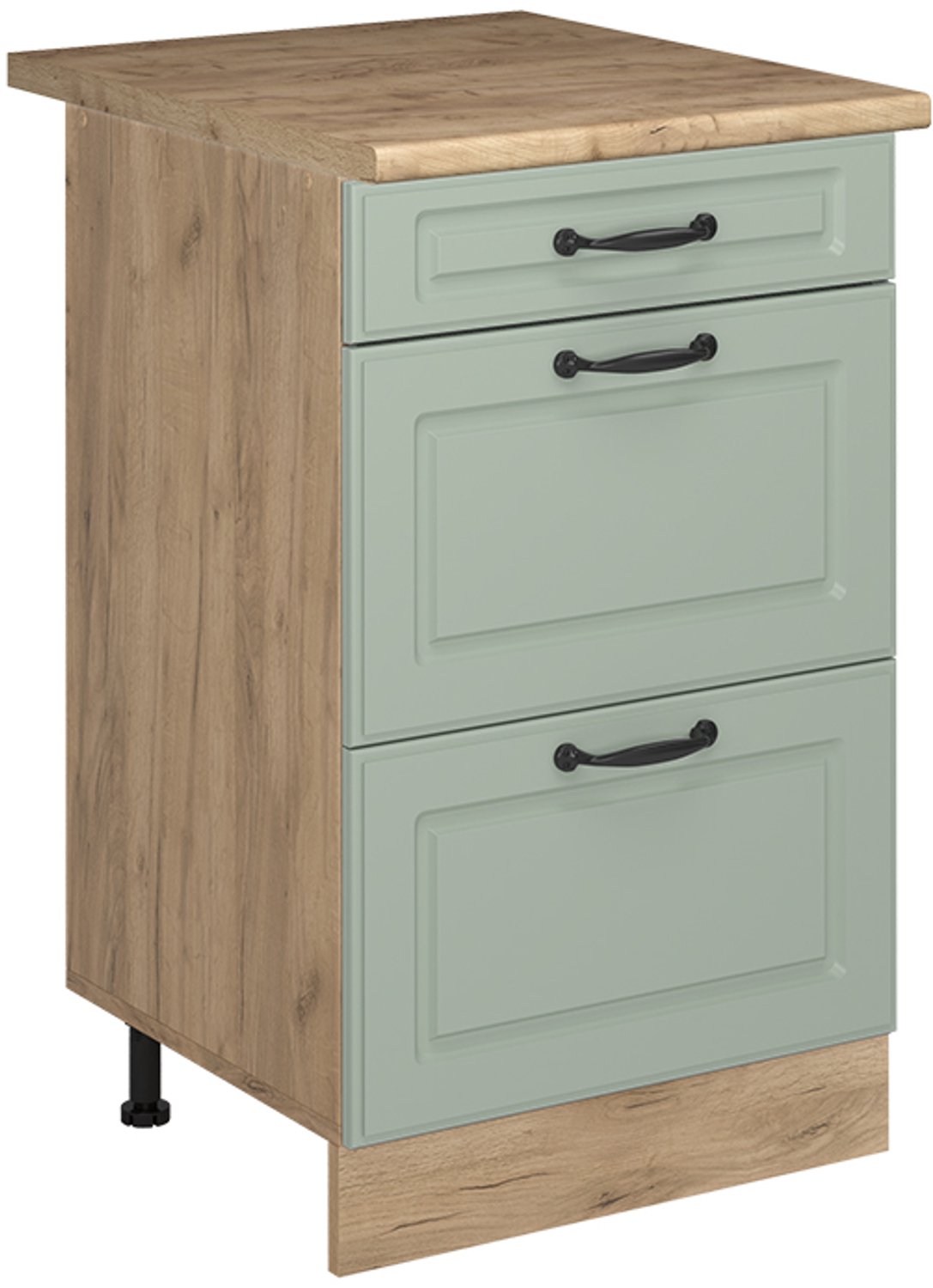 Vicco Keukenonderkast R-Line, Mint landelijk/Goudkleurig Eiken, 50 cm goudkleurig eiken werkblad
