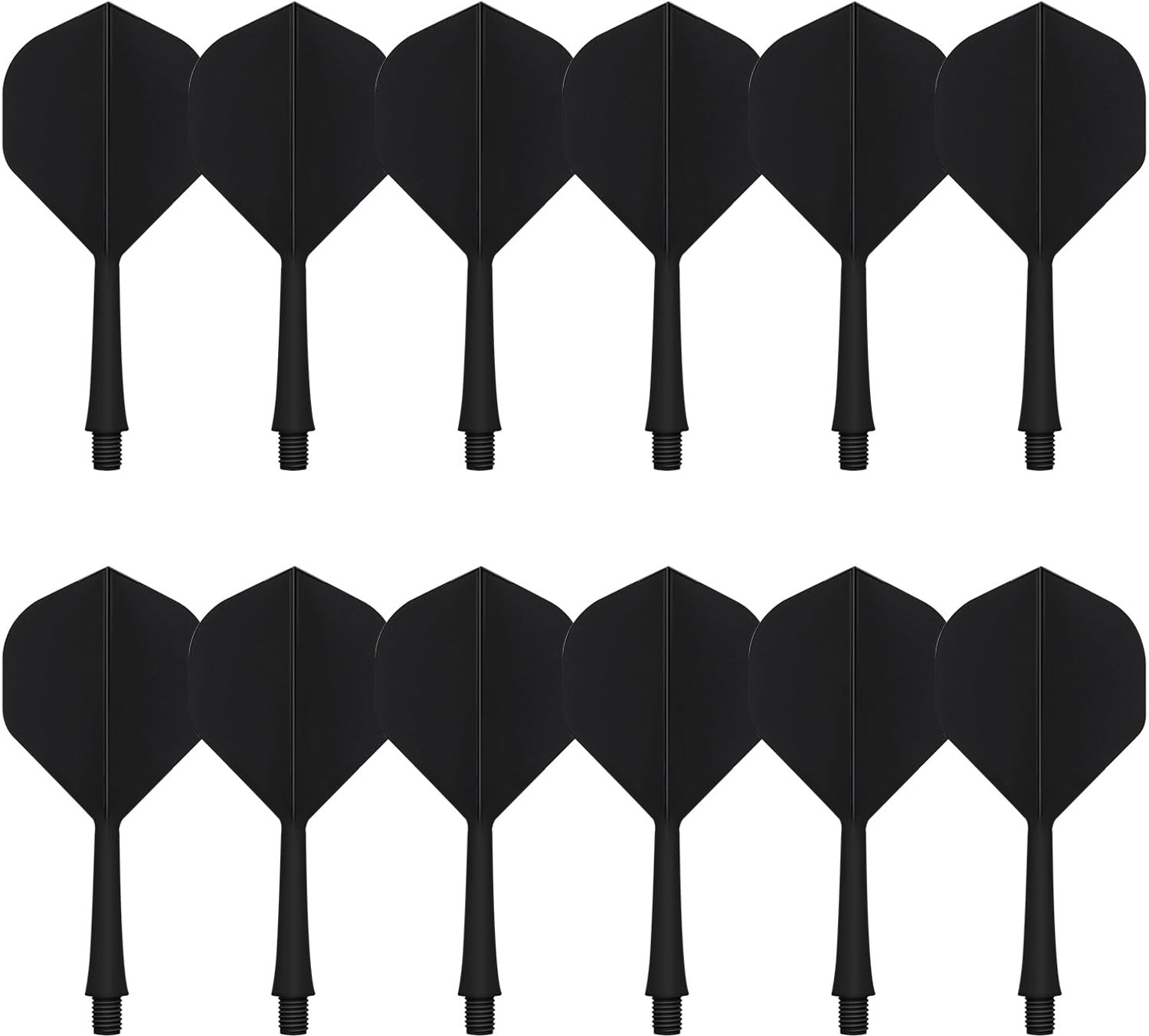 Set van 12 Dart Flights met Schachten - Standaard Dartaccessoires