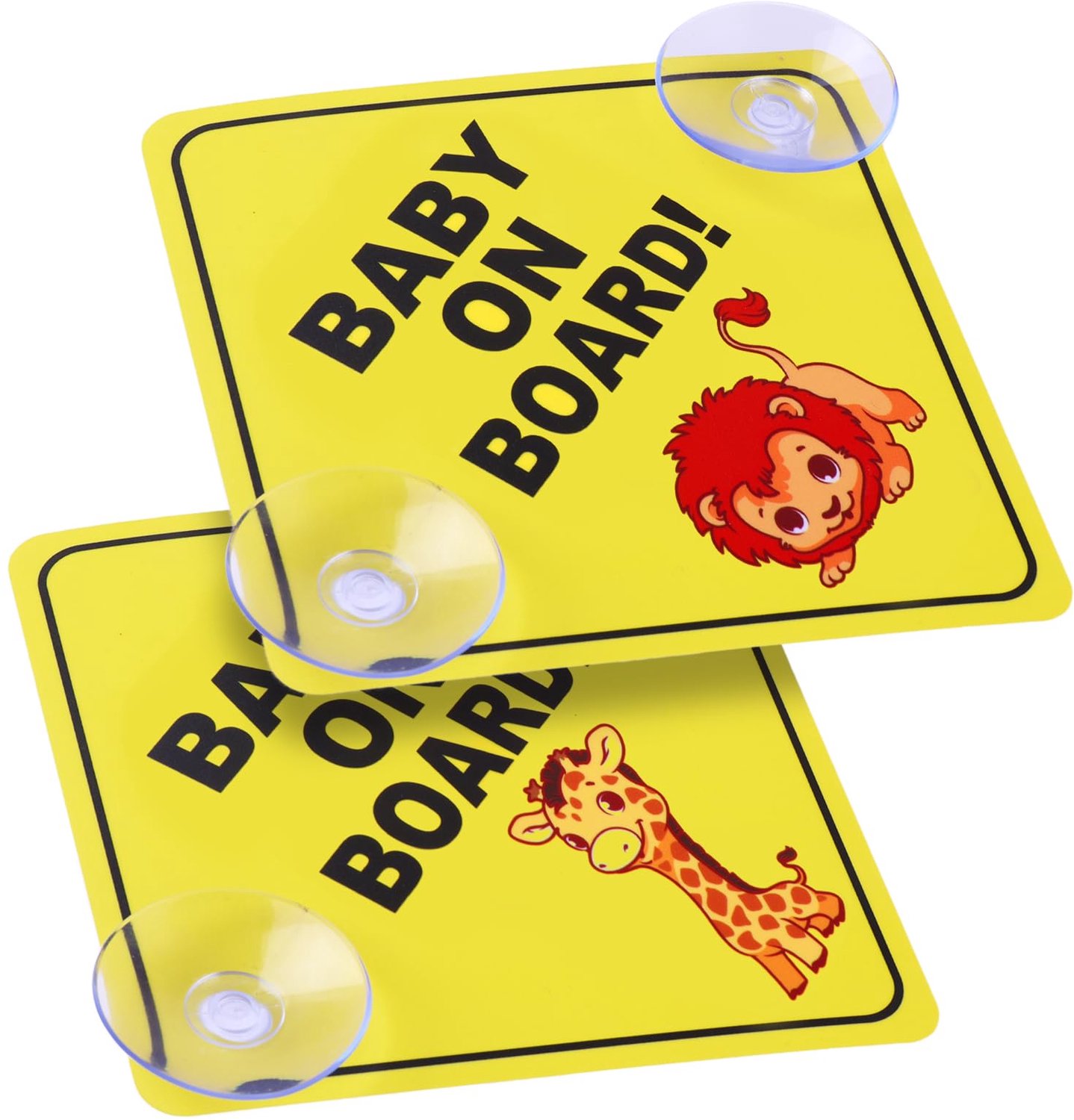 Baby Onboard Auto Waarschuwingsbord - Set van 2 met Zuignappen