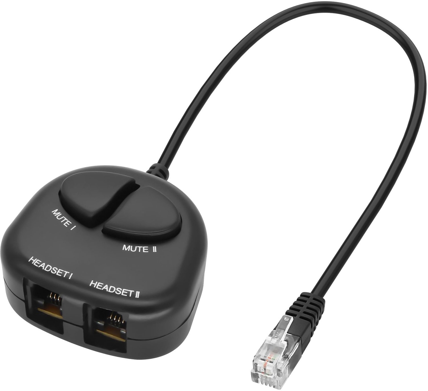 RJ9 Telefoon Training Splitter met Mute Knoppen