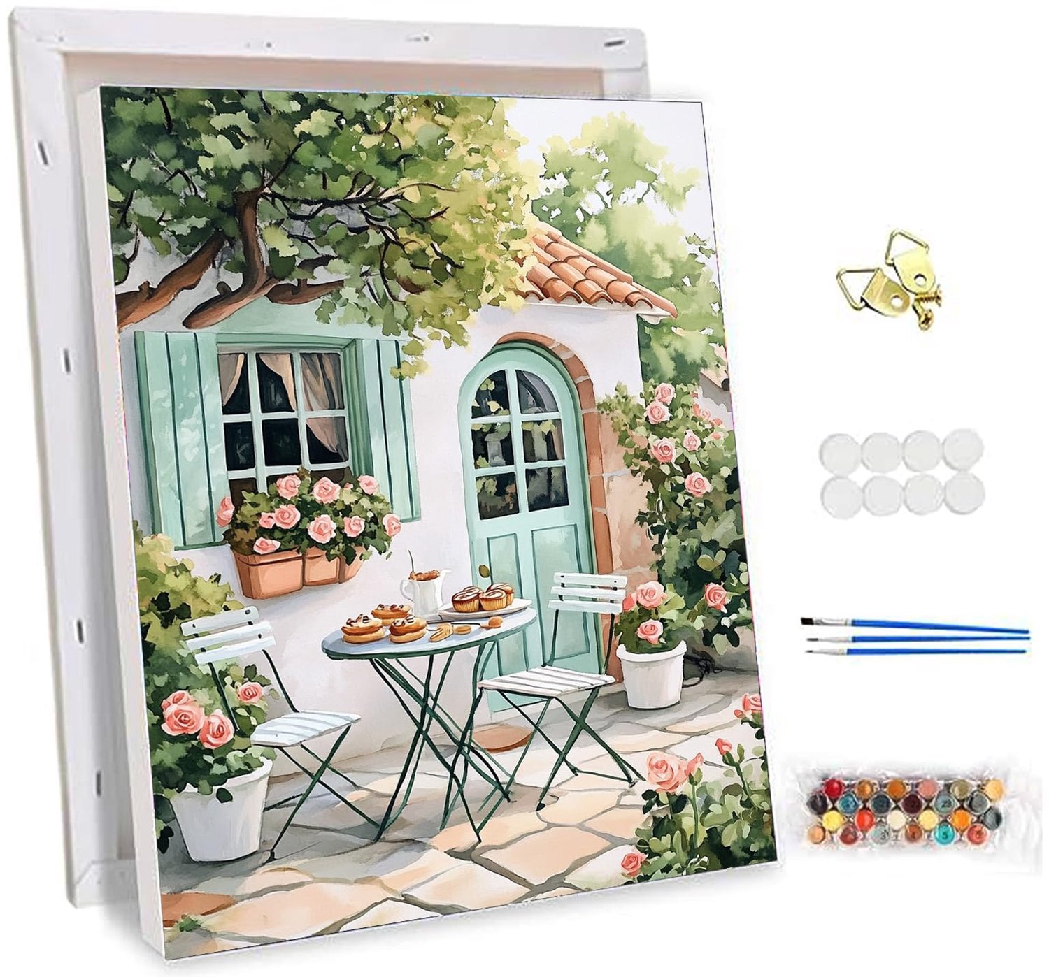 Schilderen op nummer - Landschap met houten frame 30x40cm