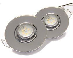 LED Lampen Set van 2 in Chroom, Ideaal voor Diverse Toepassingen
