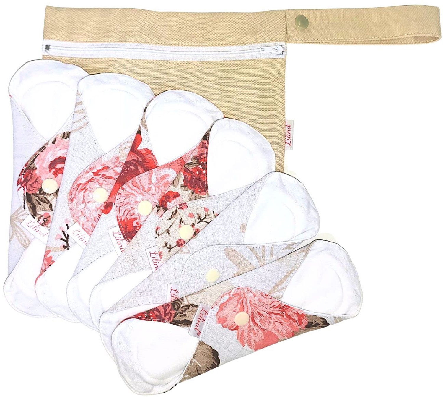 Set van 6 Herbruikbare Katoenen Wipes met Gratis Opbergzak