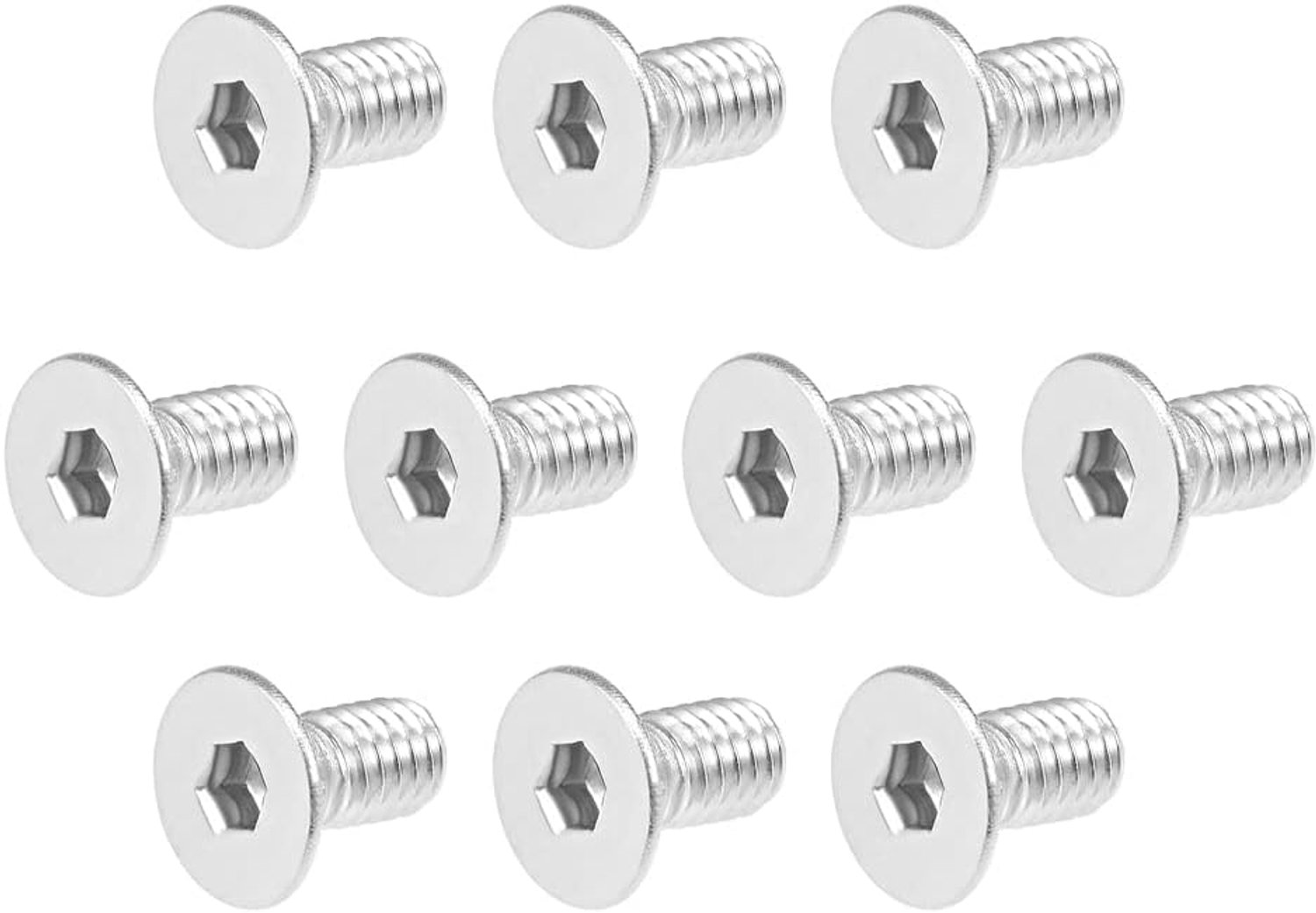 machine binnenzeskantschroef M4x8mm - roestvrij staal - vlakke kop - 80 stuks - ServiceTopper