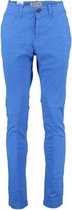 Petrol blauwe slim fit chino - Maat W30-L34
