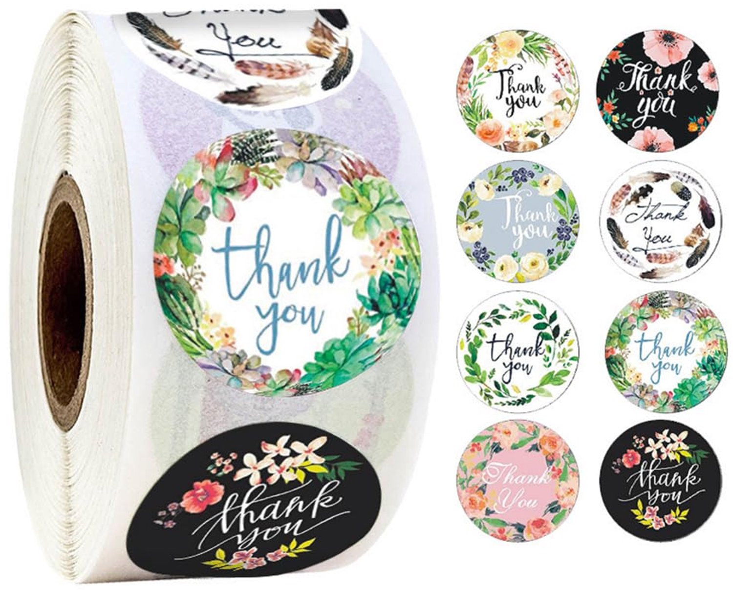 Set van 500 Bedankstickers voor Cadeaus en Feestjes