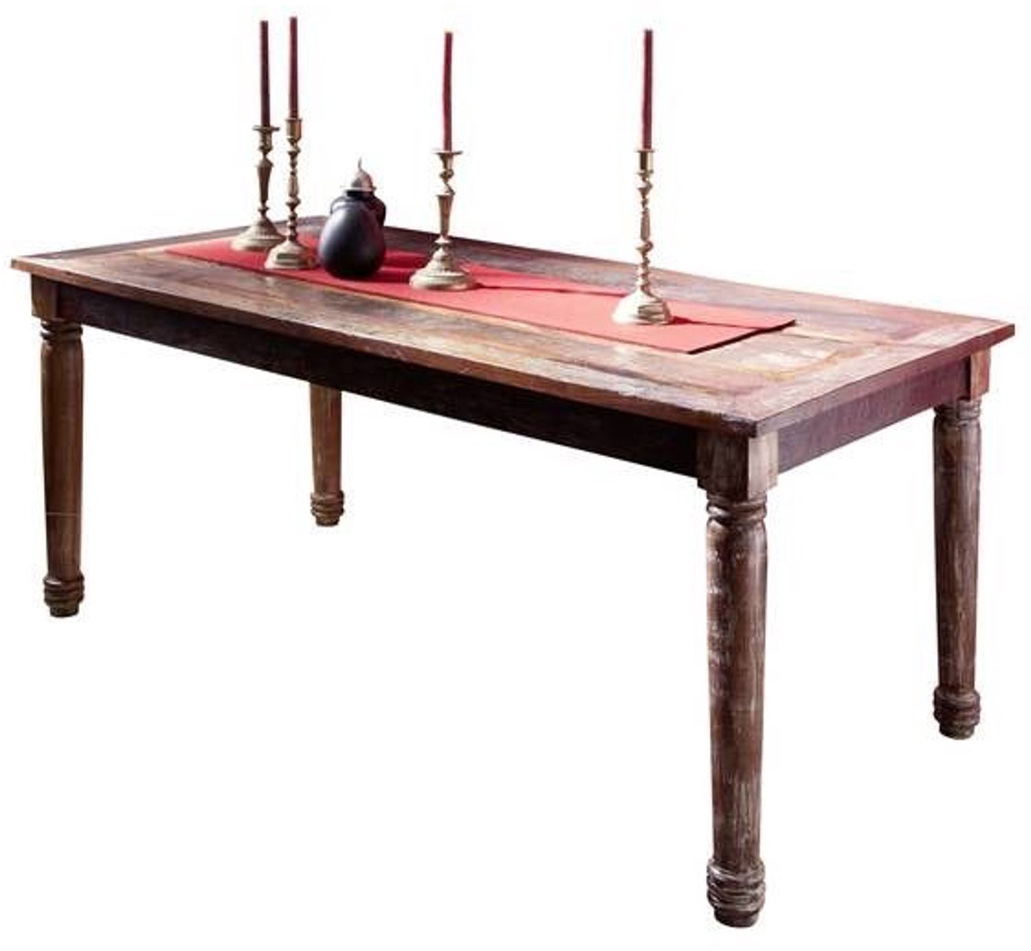 MASSIVMOEBEL24 .DE eettafel veelkleurig massief hout gedemonteerd FABLE #26
