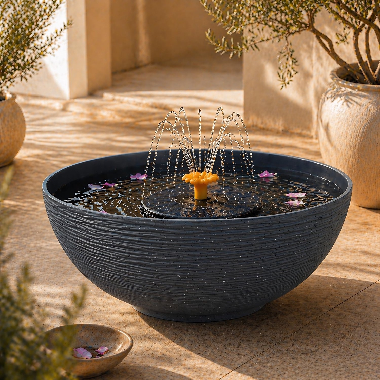 Fontein op Zonne-energie Grote Schaal 45 cm - Fonteinset - Waterfontein - Tuinfontein - Weerbestendig - Gebruiksklaar - Tuinwaterfontein