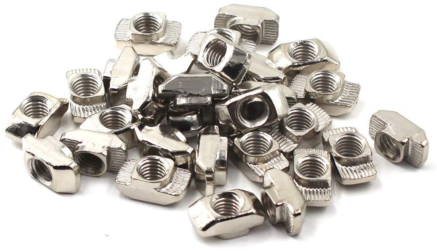 M5 30 serie Carbon Steel T-moer bevestigingshamer kop aluminium profiel extrusiegleuf Europese norm (50 stuks)