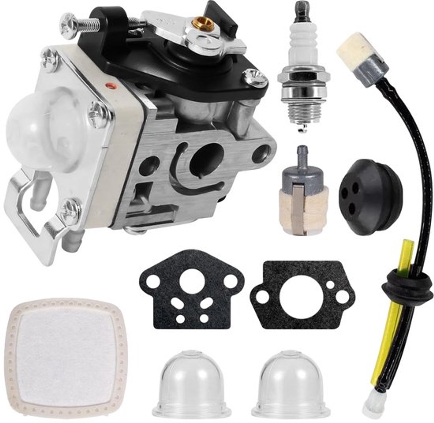 Carburateur voor PB-2520, Bladblazer, ventilatormotor vervangingsonderdelen met luchtfilter, brandstoffilter, pakkingen, grondlamp kit