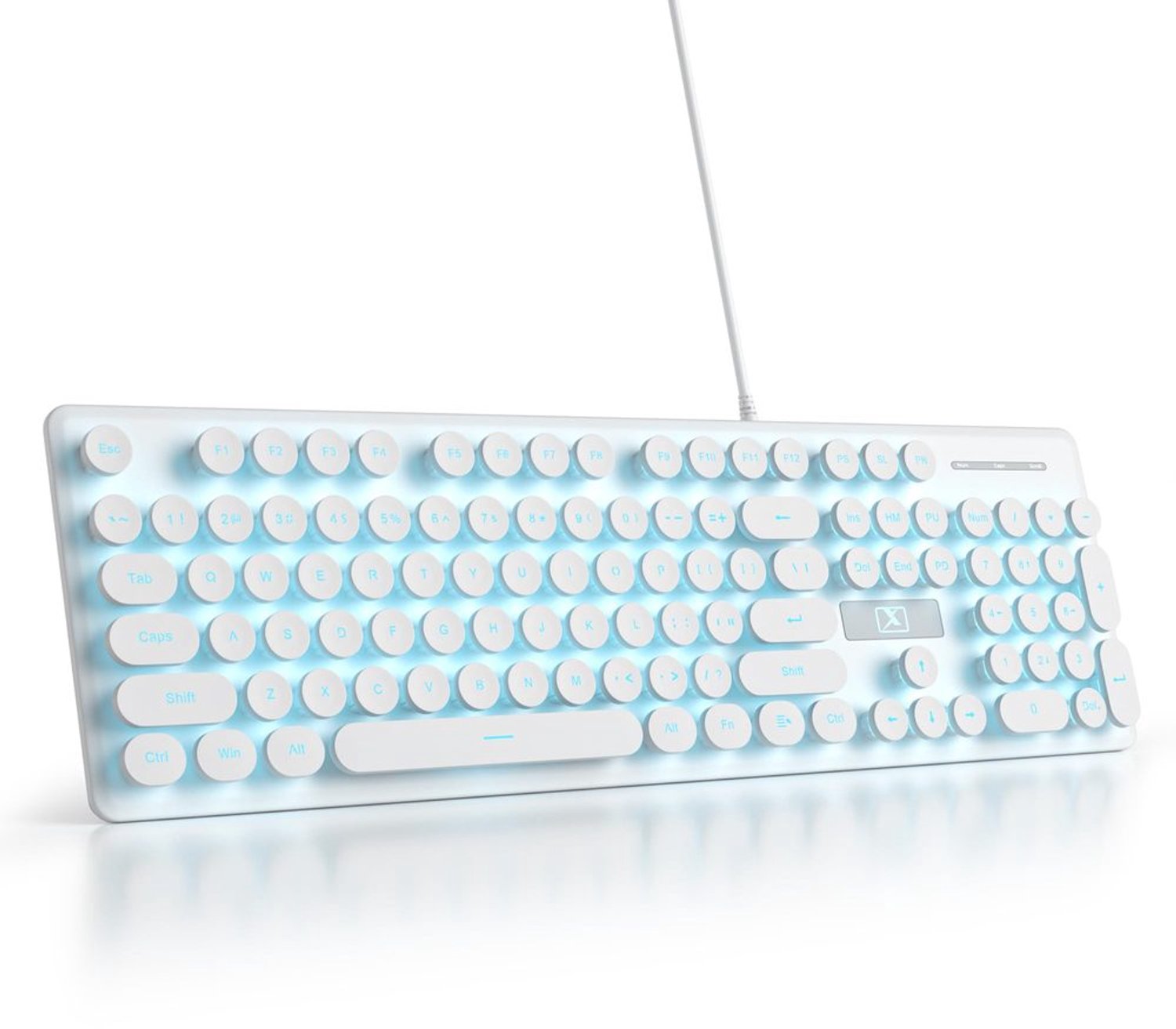 Retro Membrane Toetsenbord met LED Verlichting (104 Toetsen)