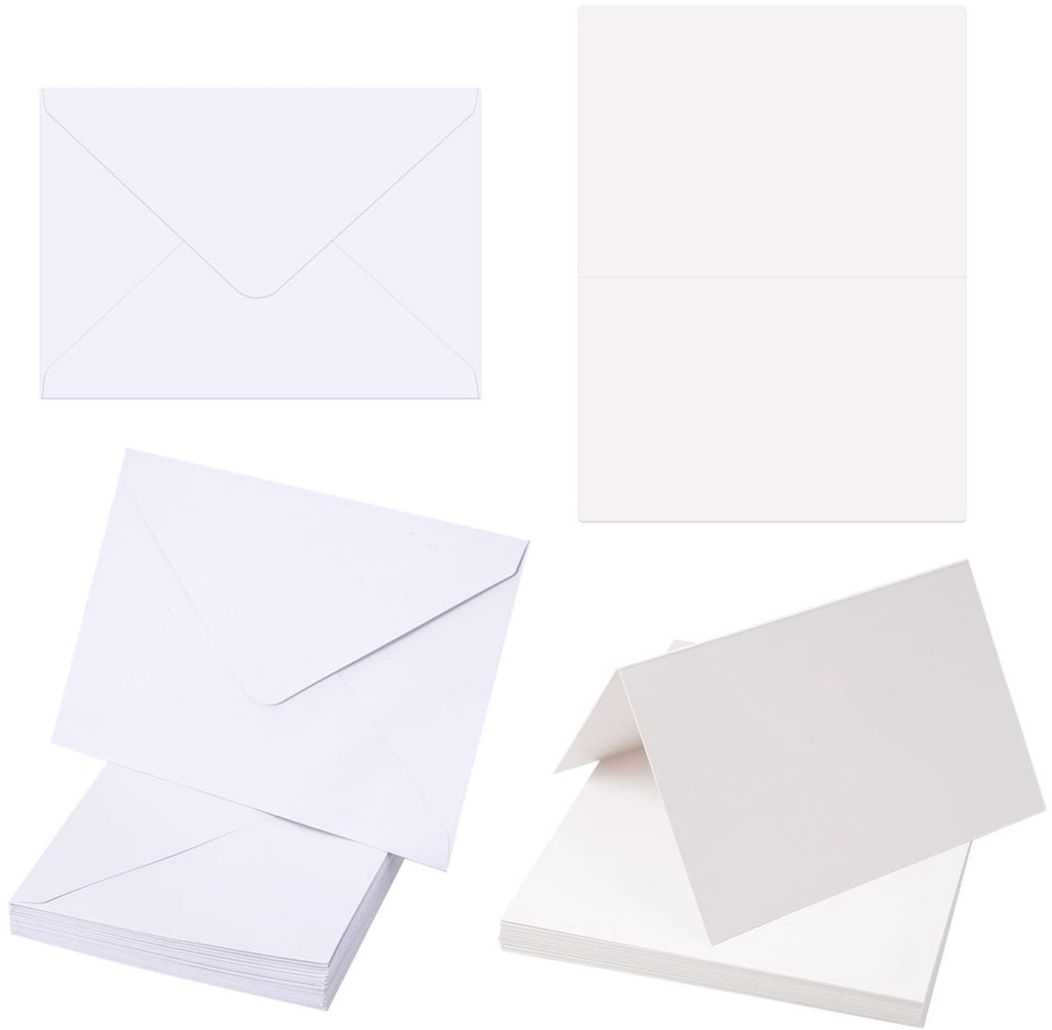 Set van 30 Blanco Vouwkaarten met Enveloppen
