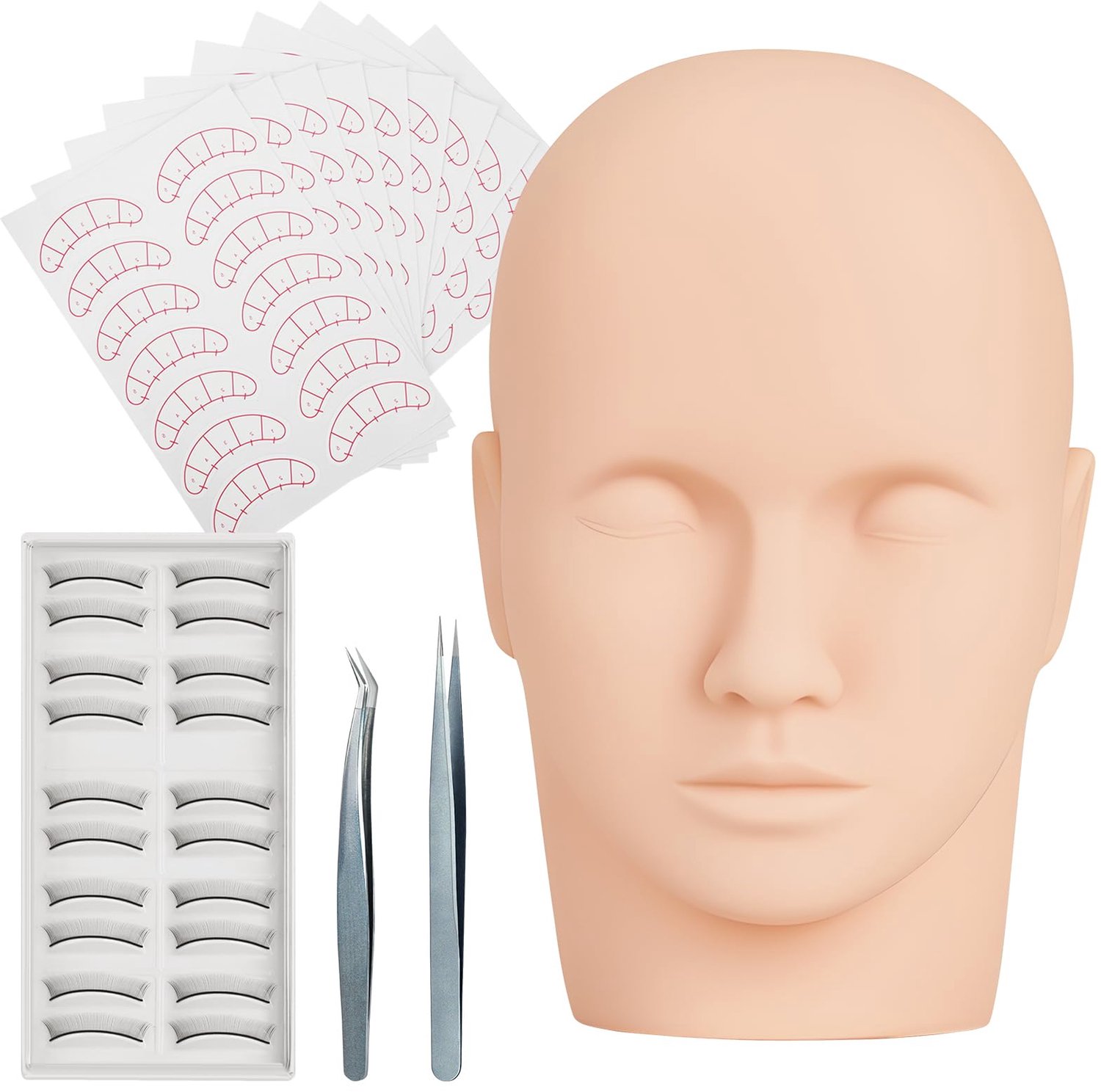 Professionele Wimperextensions Set met Mannequin Hoofd