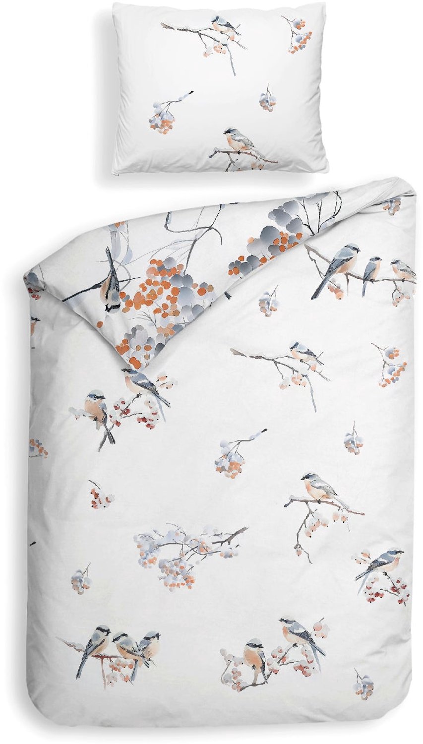 Heckettlane Dekbedovertrek Katoen Satijn Keno - White - 100% Katoen-Satijn - Dekbedovertrek 200x200/220cm - Tweepersoons - Yukon van Merkloos — afbeelding 2