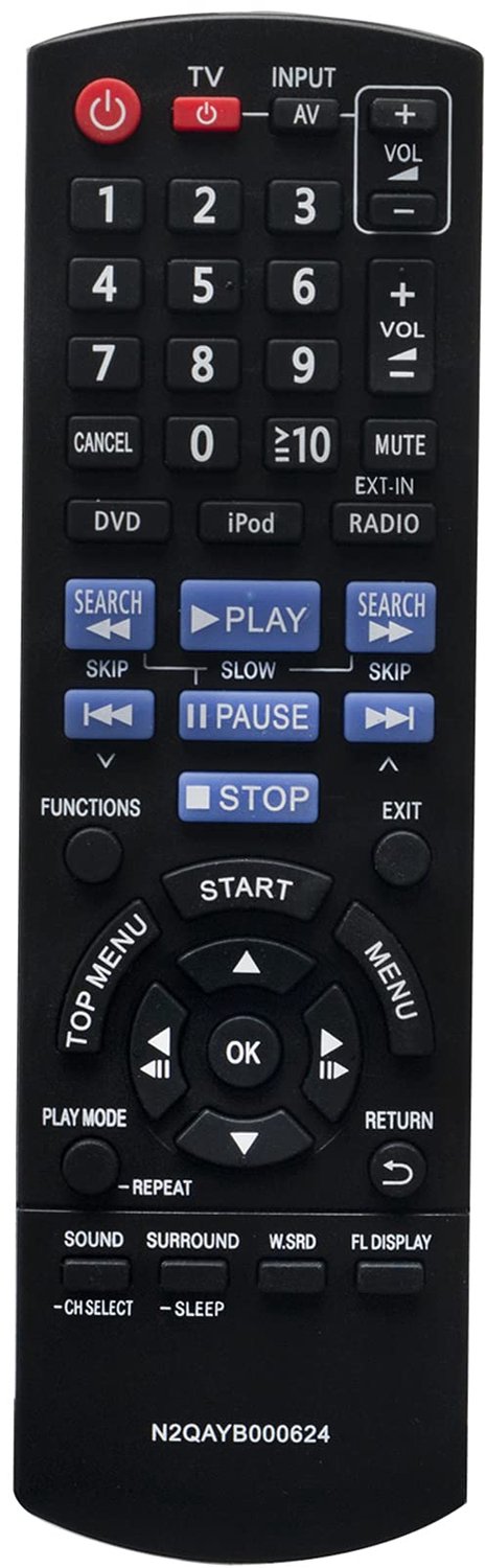 Vervangende Afstandsbediening voor Home Theater System