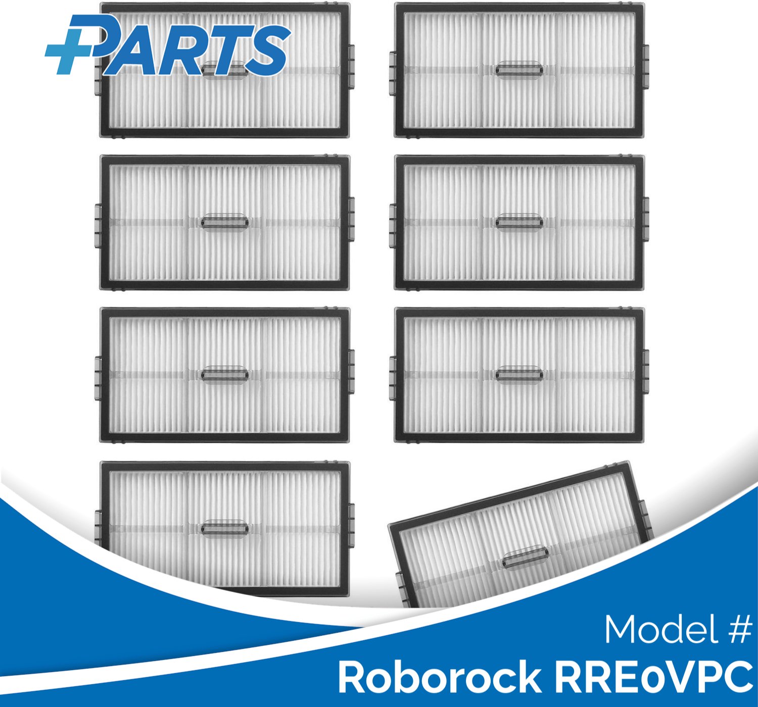 Plus.Parts Roborock RRE0VPC Filters (8 Stuks, Plus.Parts® alternatief voor 8.02.0471) Overig