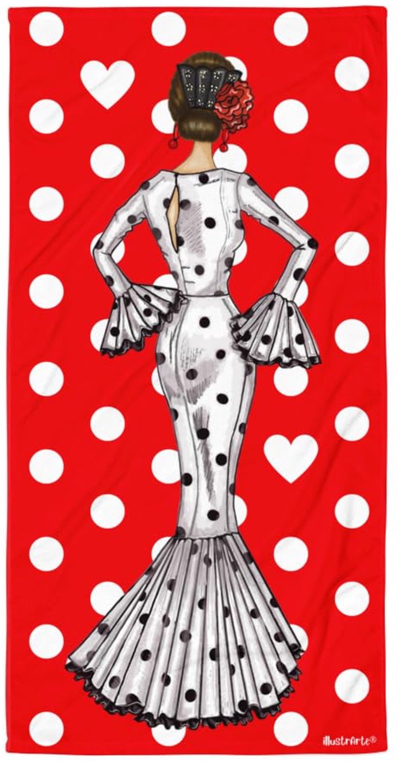Microfibre Handdoek met Flamenco Ontwerp 80x155cm