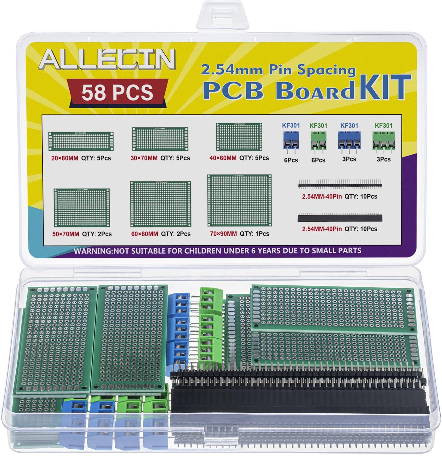 PCB Kit met 20 Dubbelzijdige Prototype PCB's en Aansluitingen