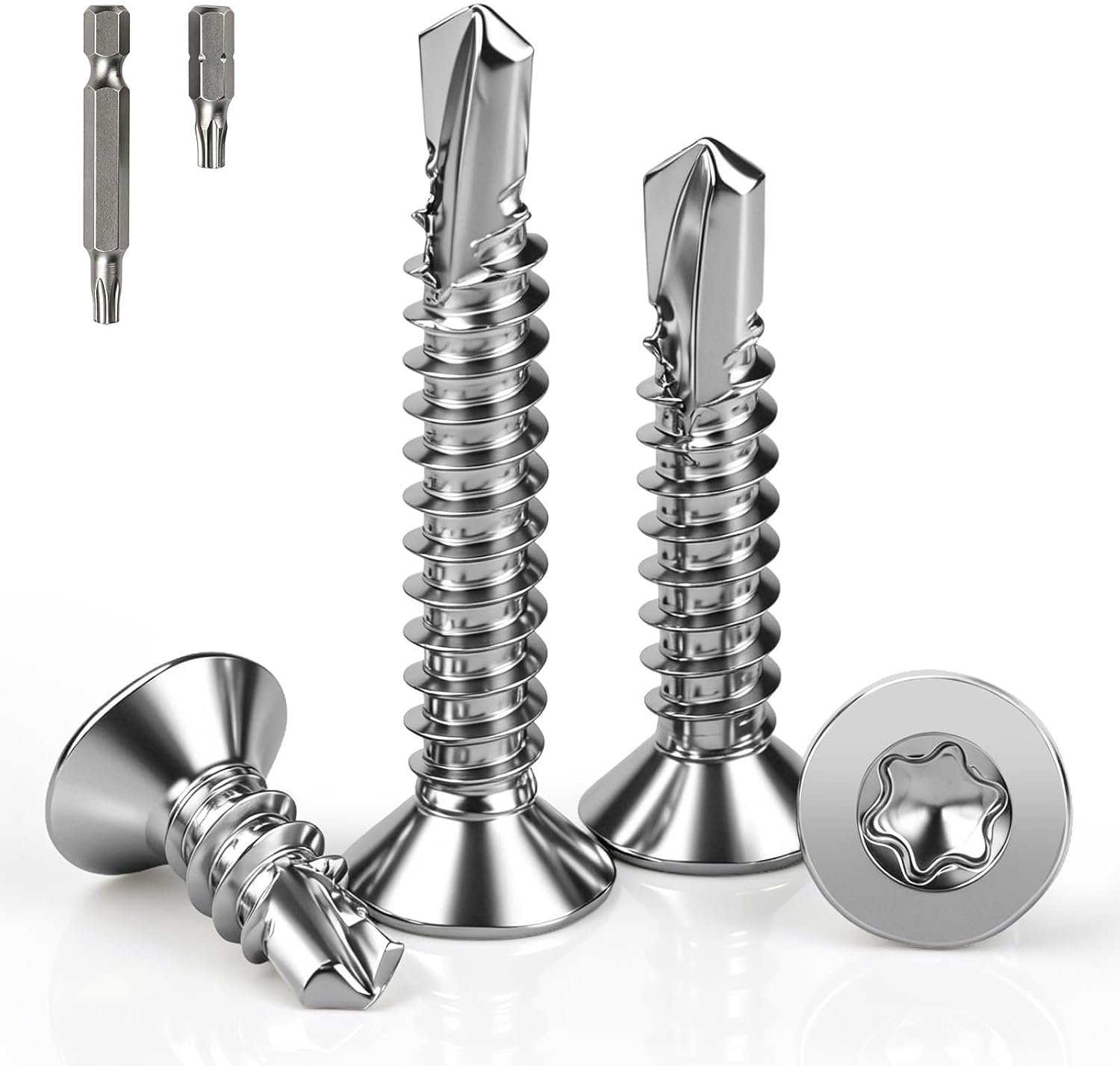 140 stuks boorschroeven, verzonken Torx M4,2 x 19 mm, zelftappende schroeven, verzonken schroeven, roestvrij staal - ShopVlot