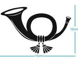 Posthorn Sticker Mailbox Sticker Symbol Sticker (RPMt6/3) (15cm) - ShopVlot