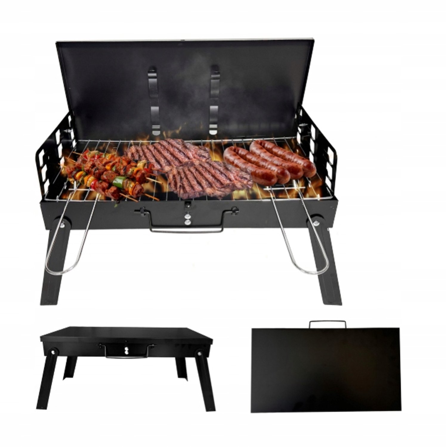 Draagbare Koolgrill - Compact & Opvouwbaar - Ideaal voor Camping & Tuin