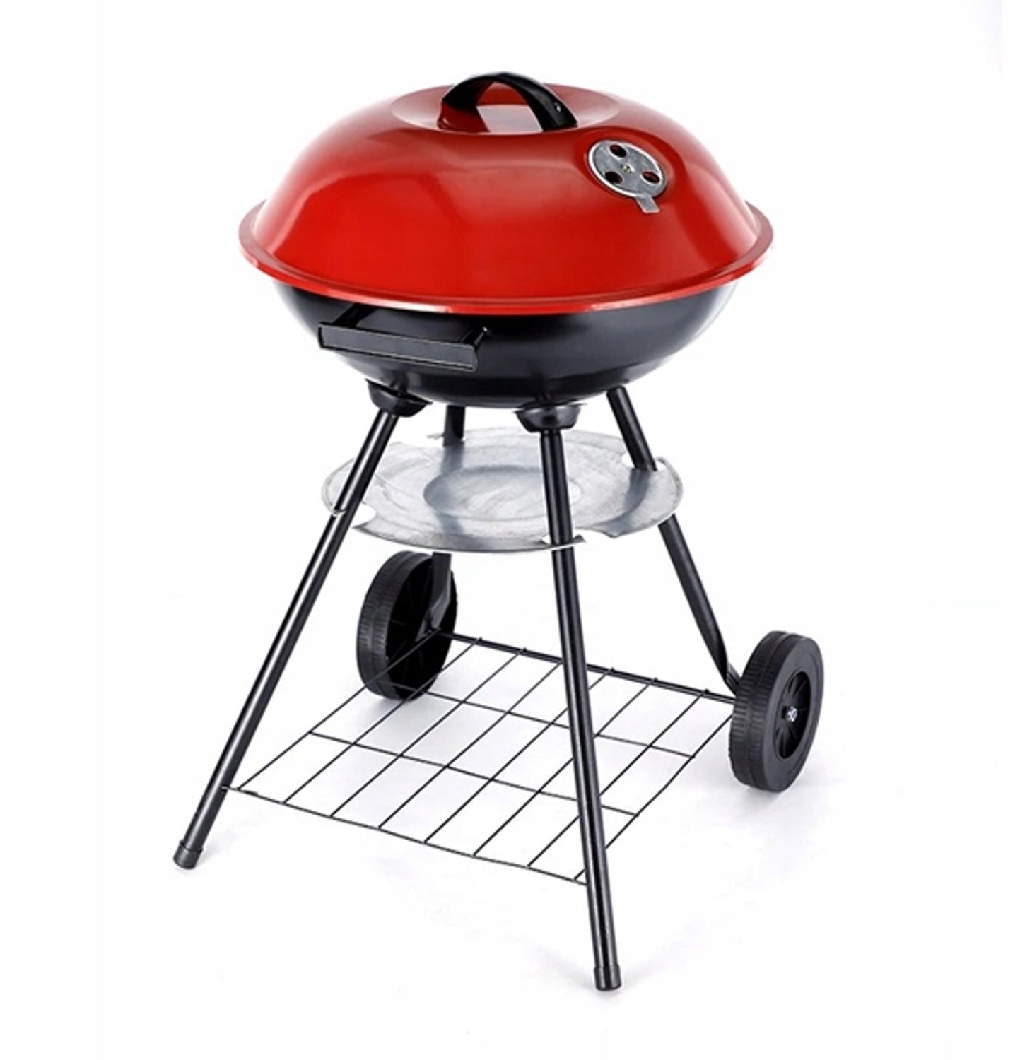 Ronde Tuinbarbecue 44x71cm met Wielen en Deksel