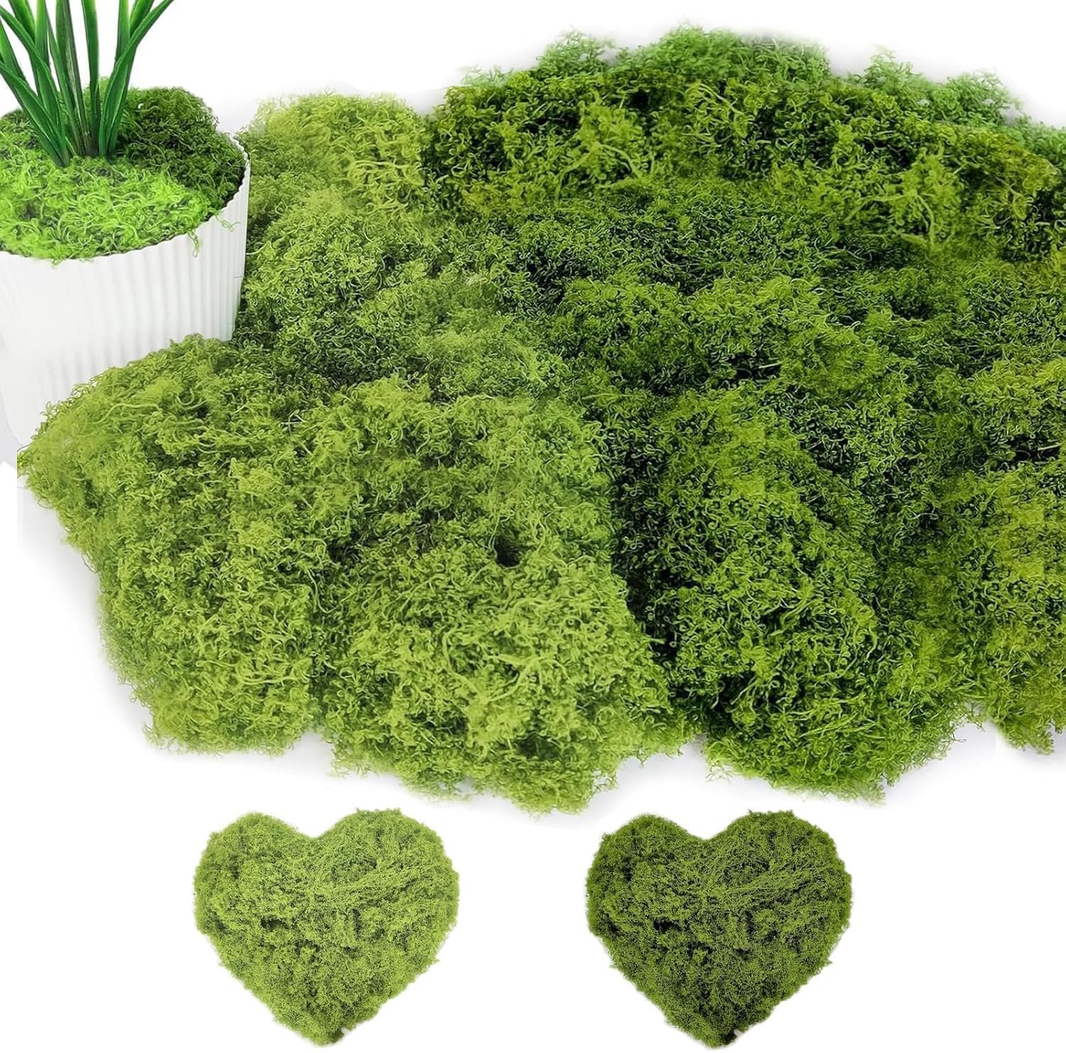 Dailygoods- Kunstmos 100 g - IJslands Mos - Decoratie Mos - Kunstmest - Simulatie Mos - Knutselmos - Natuurlijke uitstraling - Decoratiemateriaal