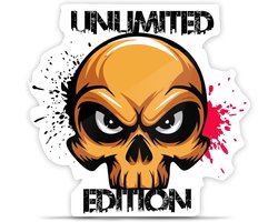 1 x Car Sticker Vinyl Sticker for Car Moto Motorcycle Bicycle Helmet Window Tuning Skull Unlimited Edition B 147 - ShopVlot