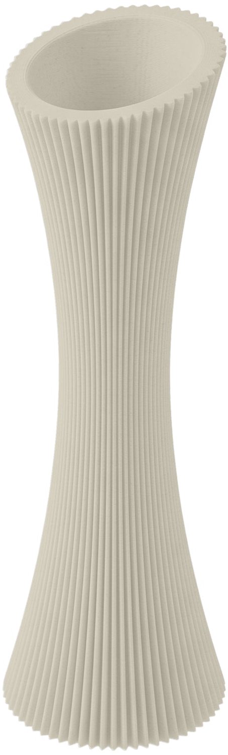 Layvo TALIN Vaasje - Crème - 20 cm - droogbloemen vaasje - moderne vaasje - gerecycled plastic