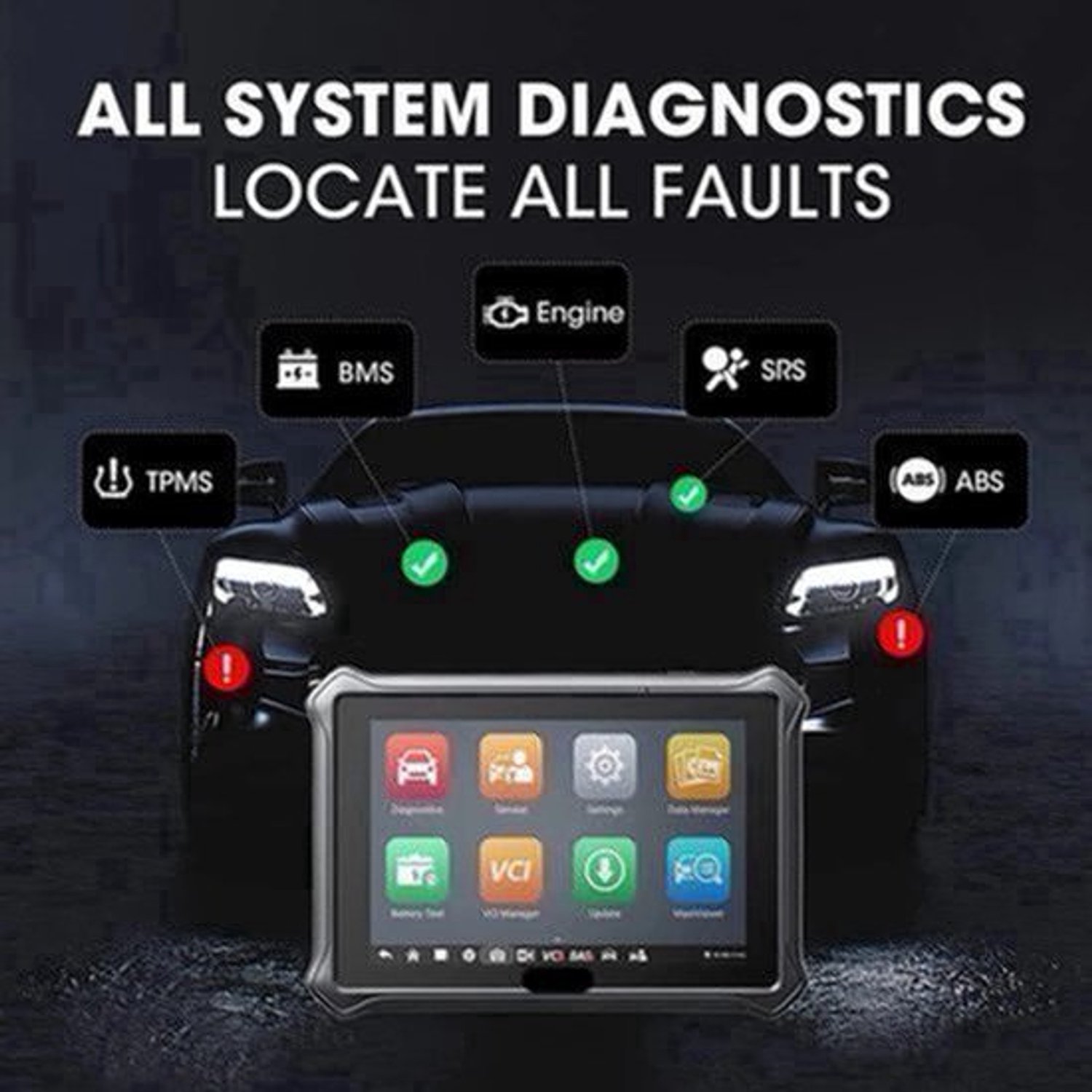 OBD2 Scanner - Wifi - Bluetooth - Diagnosecomputer - Storing Verwijderen - Autodiagnosetool - Volledige systeemdiagnose - Uitleesapparatuur Auto - Diagnose Auto - Zwart