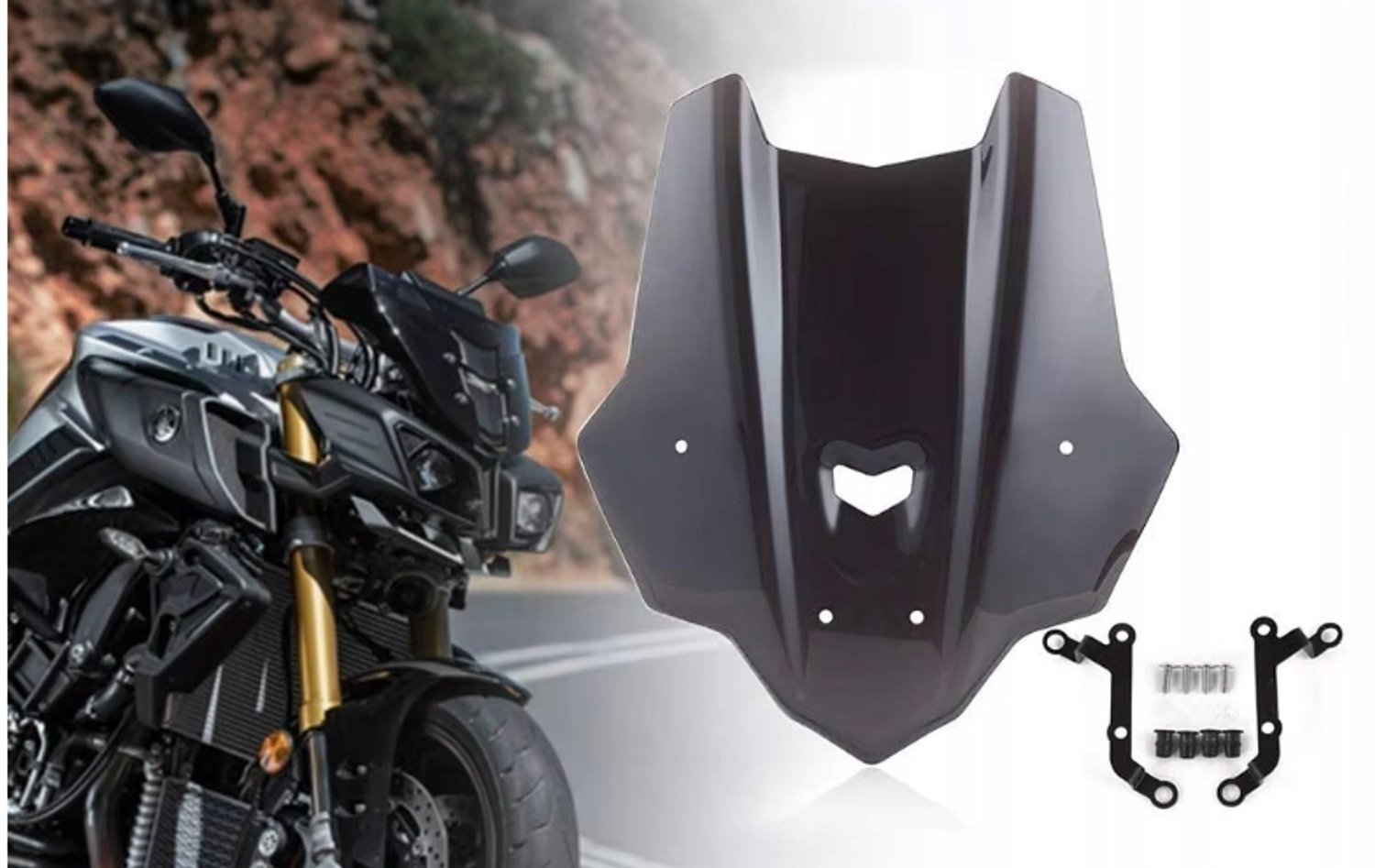 TopX Windscherm Yamaha MT-10 / FZ-10 (2016-2021) - Donker