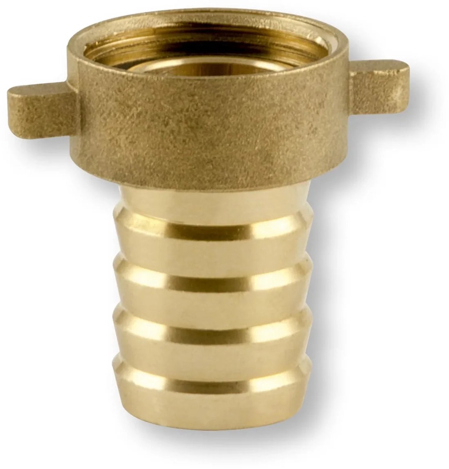 Messing slangaansluiting met 3/4-inch tule en 1-inch wartelmoer