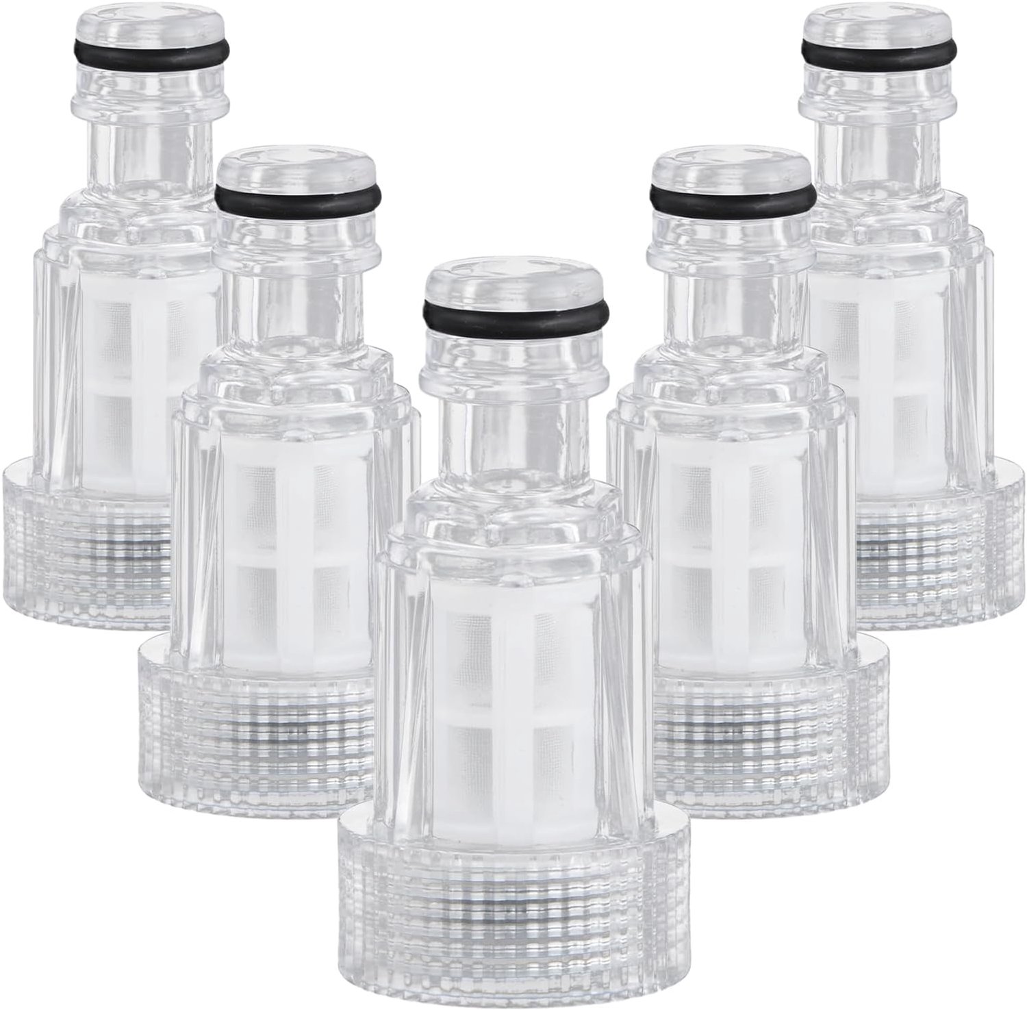 SnelShoppen - 5 Stuks Waterfilter voor Hogedrukreiniger - Accessoires voor Tuin en Irrigatie - Waterinlaatfilter 3/4 inch - Compact en Duurzaam Kunsts