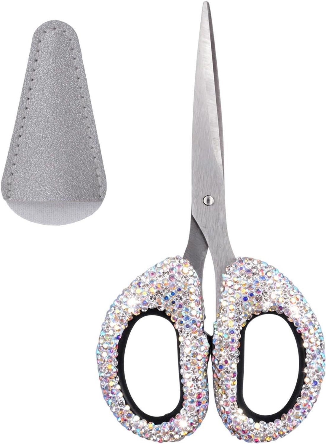Schitterende scharen van roestvrij staal voor kantoor, thuis en knutselen, met decoratieve bling-handvat en precisie snijtool voor papier en kunstprojecten