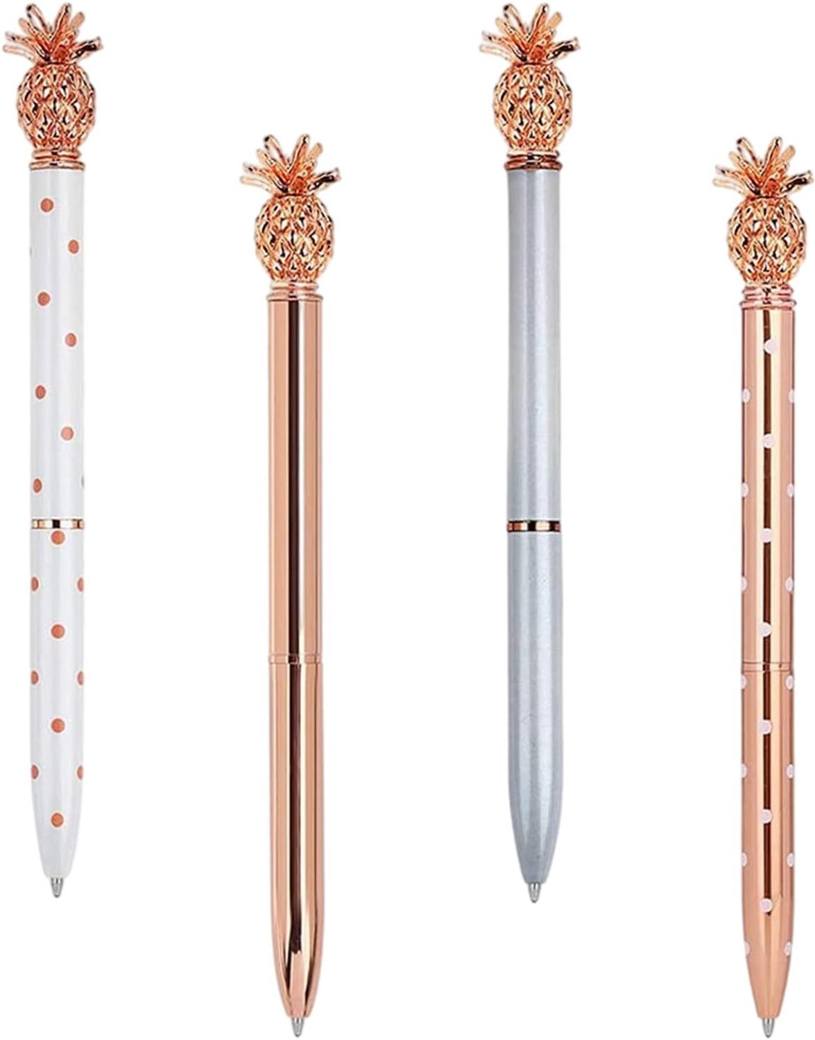 6 Pcs Pineapple Ballpoint Pen, Metal Ballpoint Pen with Cute Design, Smooth Tip for Smooth Writing, Pineapple - ShopVlot
