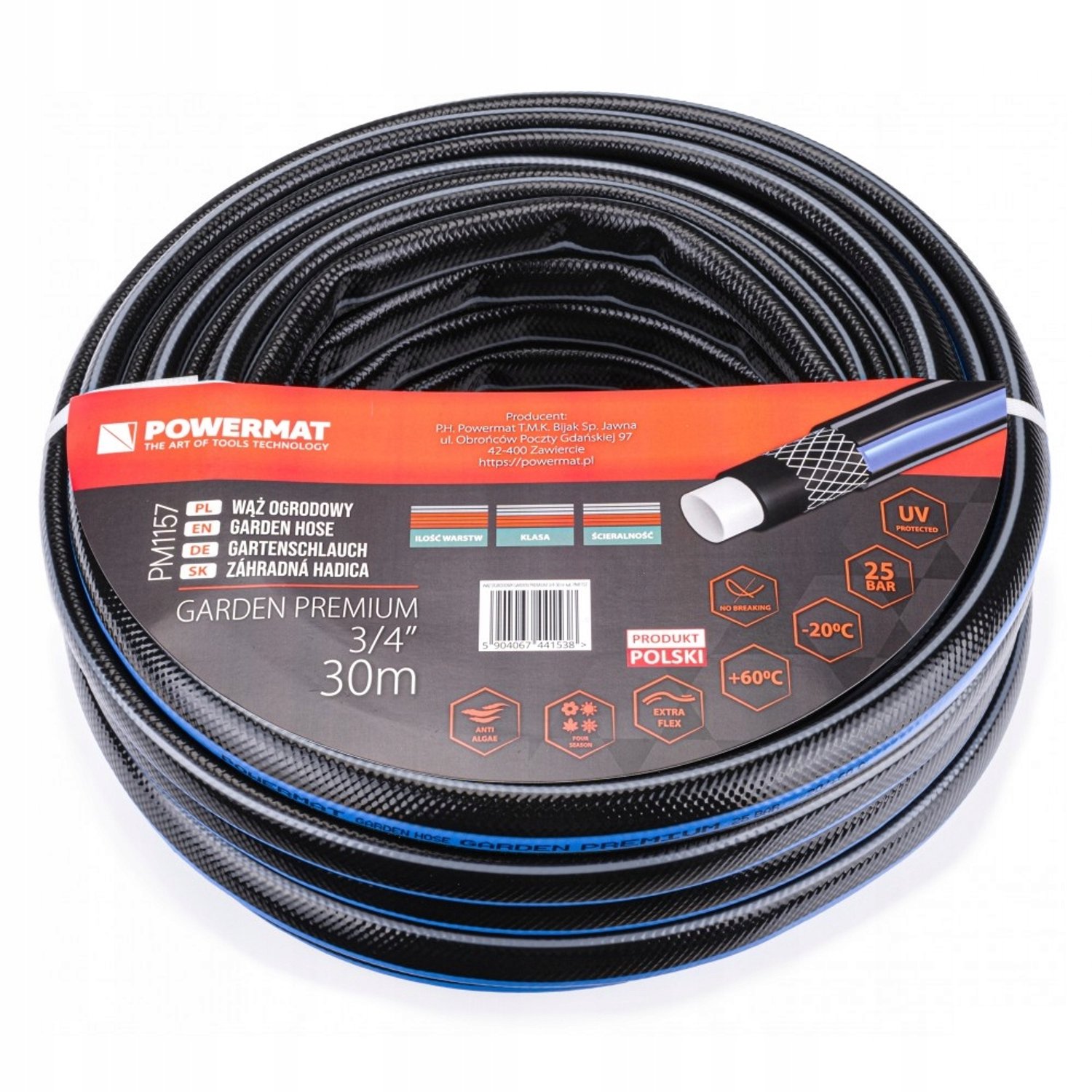 30m Tuinslang 3/4'' 4-laags 25 Bar - Hoge Kwaliteit
