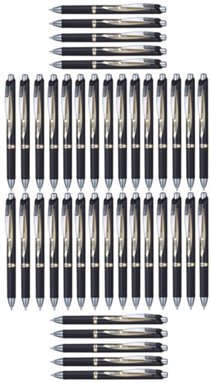 Pentel EnerGel BLP75 Gelpen Zwart - Set van 40