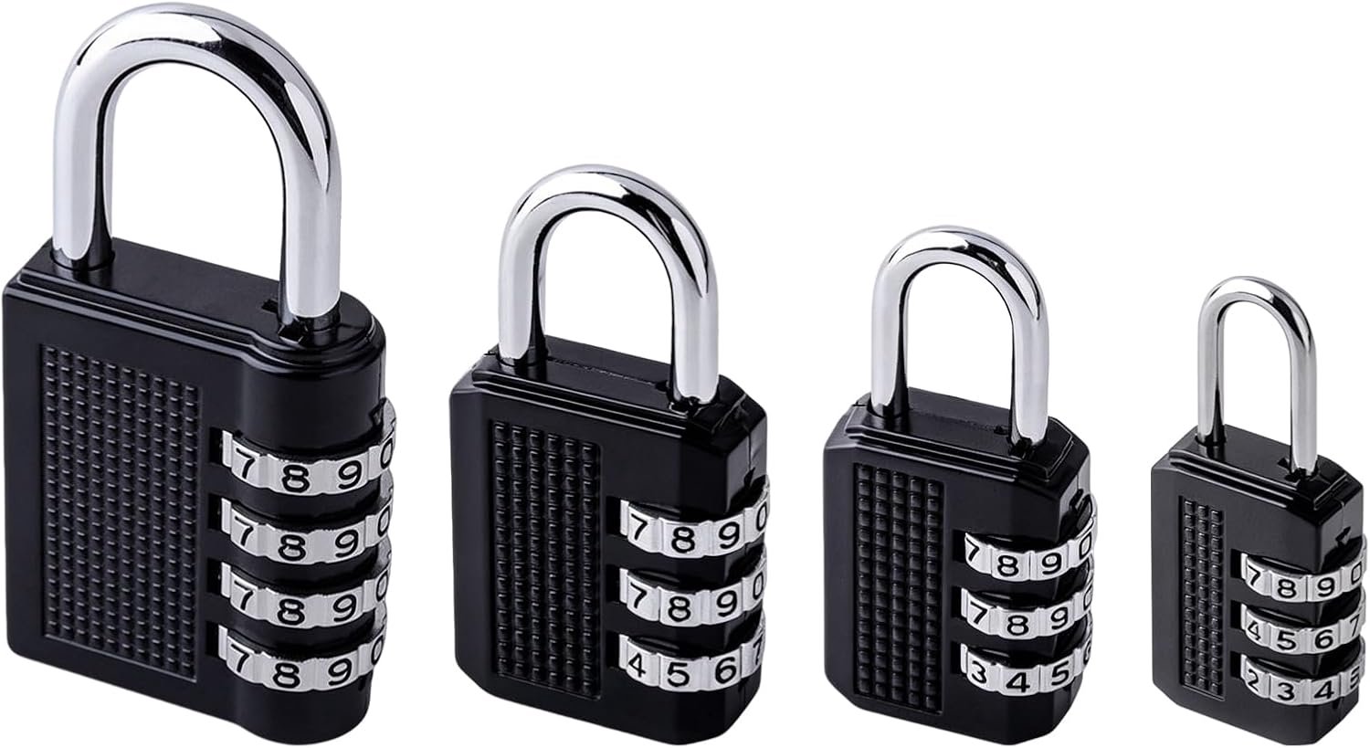 Solidchoice - 4 Stuks Combinatieslot voor Veiligheid en Bescherming
