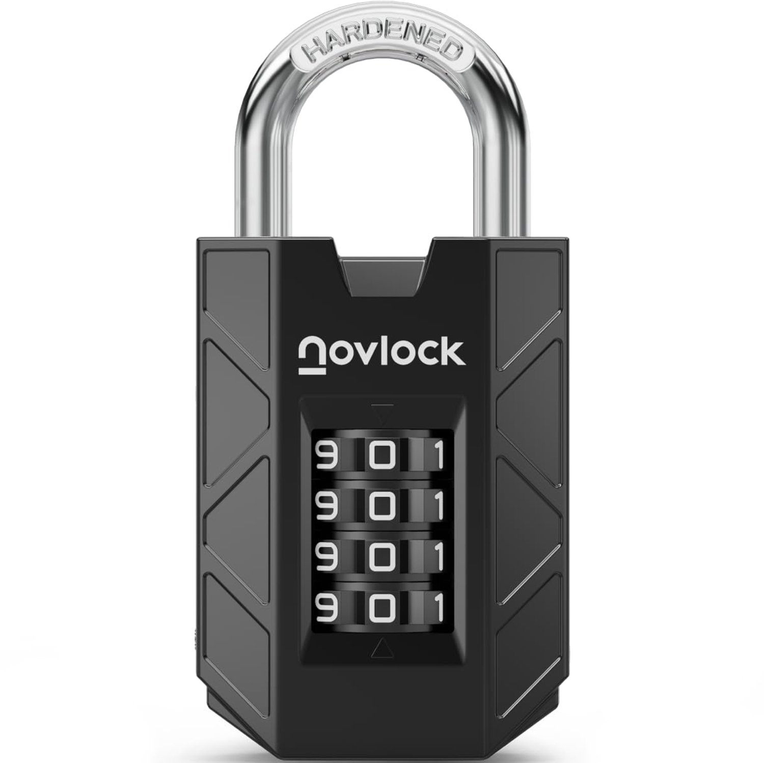 NOVLOCK Cijferslot – Robuust en Veilig Hangslot met 4-Cijferige Code – Geharde Stalen Beugel van 7 mm – Slot voor - ShopVlot