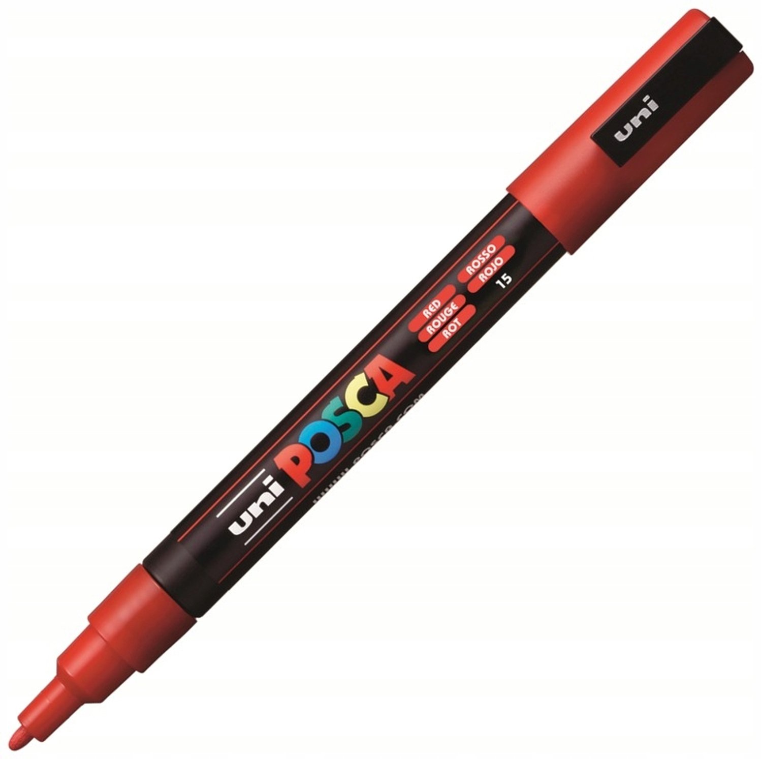 Uni Posca Pigment Marker Rood - Sneldrogend & Levendig