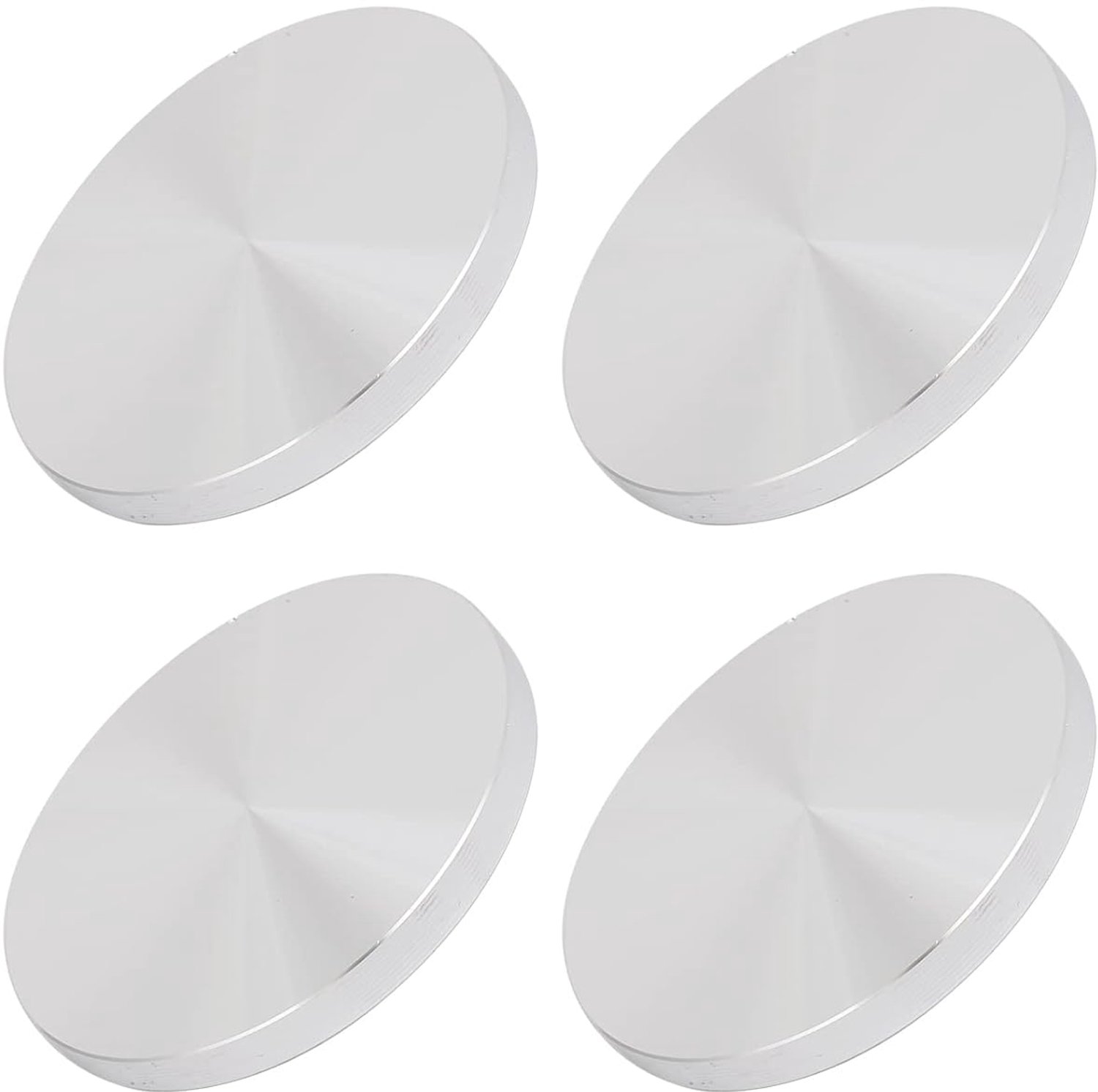METALLIXITY Massieve aluminium schijf (M10 x 80 mm x 8 mm) 4 stuks Glazen tafelbladadapter Aluminium cirkelschijf - Homevero