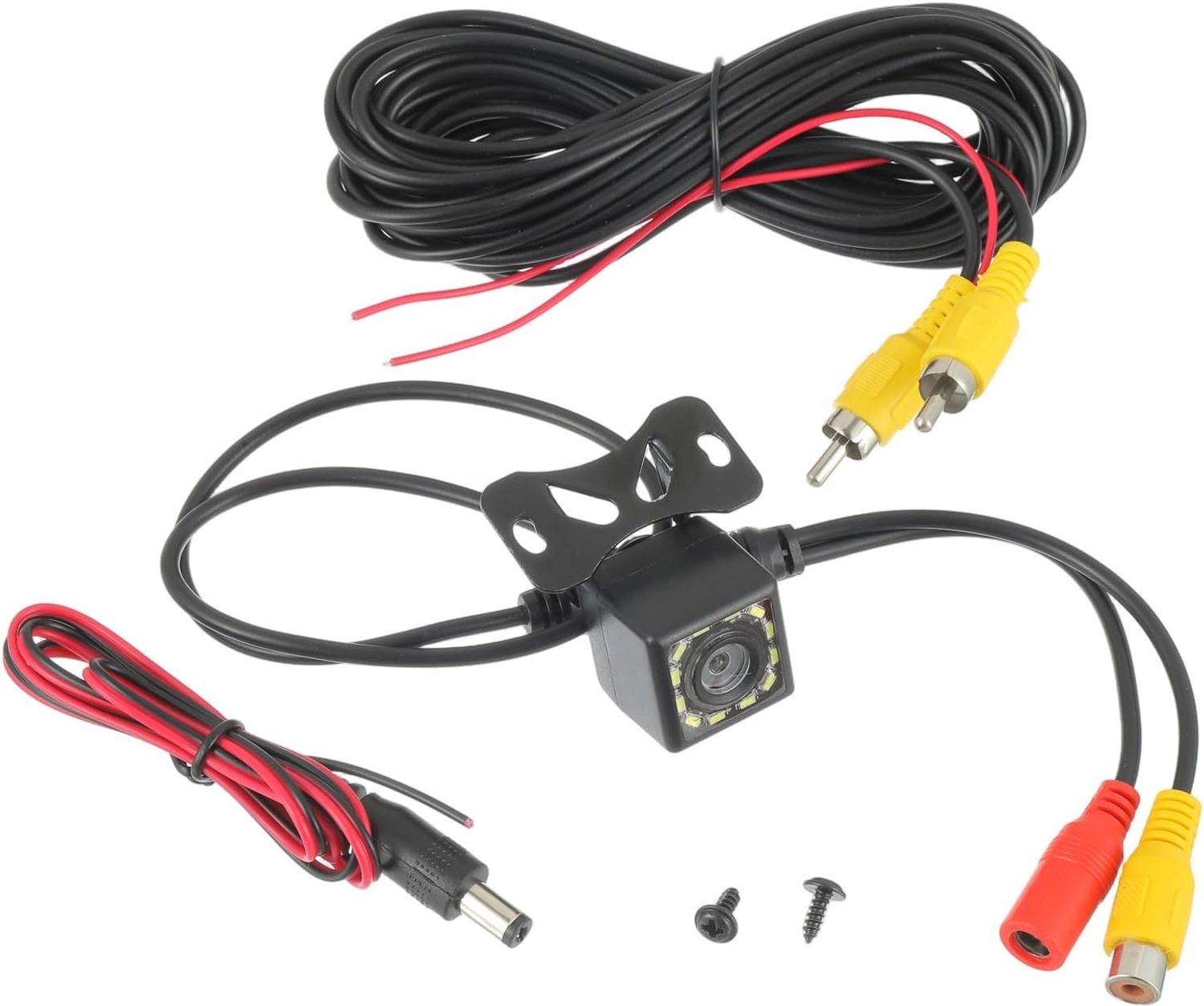 SnelShoppen - 12 V Achteruitrijcamera Set - IP68 Waterdicht - 170° Groothoek - 12 LEDs - 6 m Kabel voor SUV, Camper, Aanhanger, Pick-up - Perfect voor
