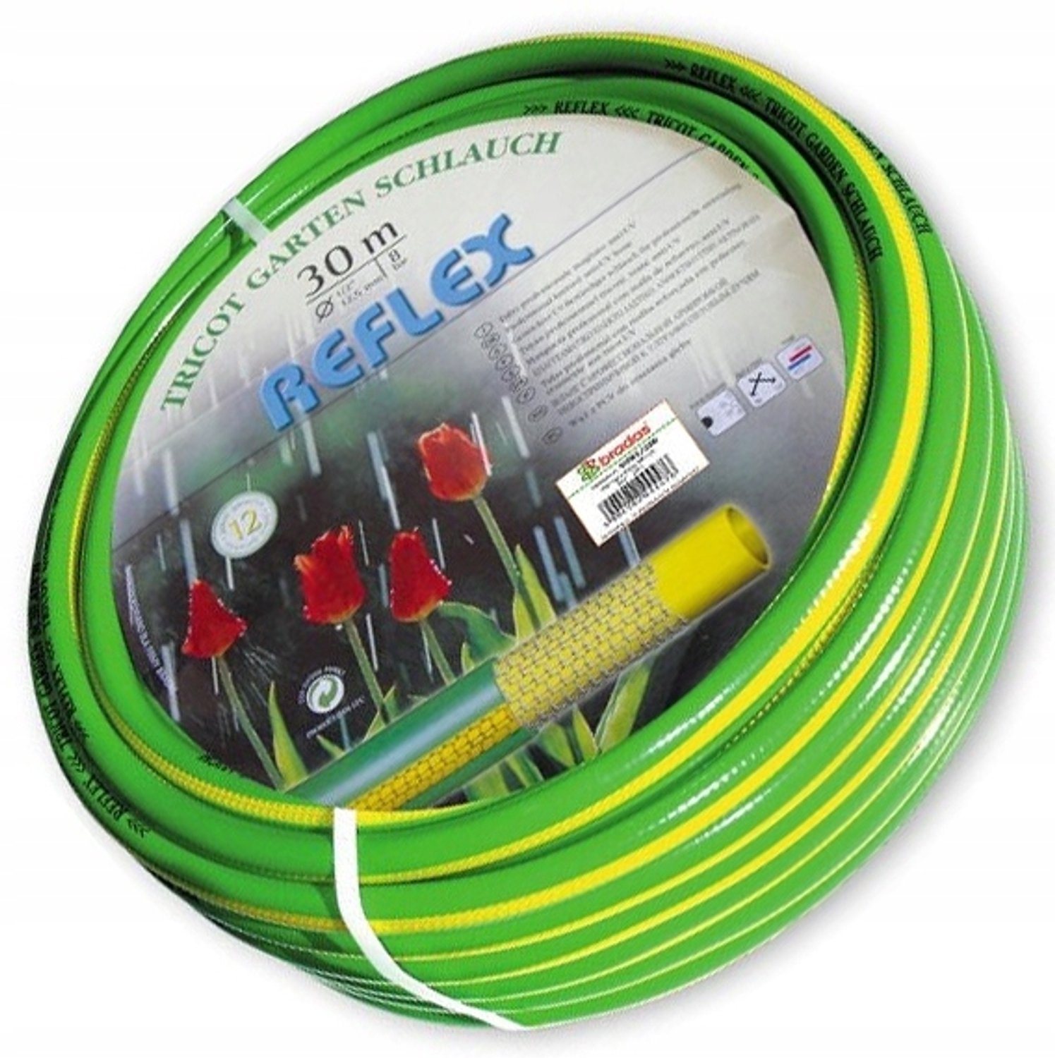Tuinslang 1/2 inch 30m versterkt 3-laags PVC