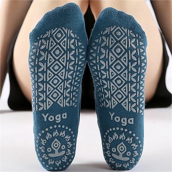 Sogiol® 4-Pack Yoga Sokken Antislip Dames - Gripsokken Pilates Yogasokken - Ademende Fitness- en Danssokken - One Size - voor dames en meisjes — afbeelding 3