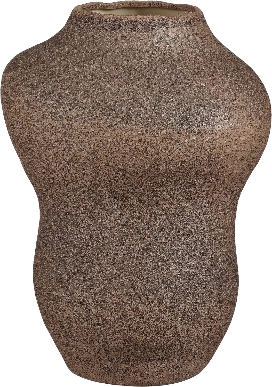 Goossens Vaas Ilse - bruin - keramiek - 24 x 34 x 24 keramiek bruin