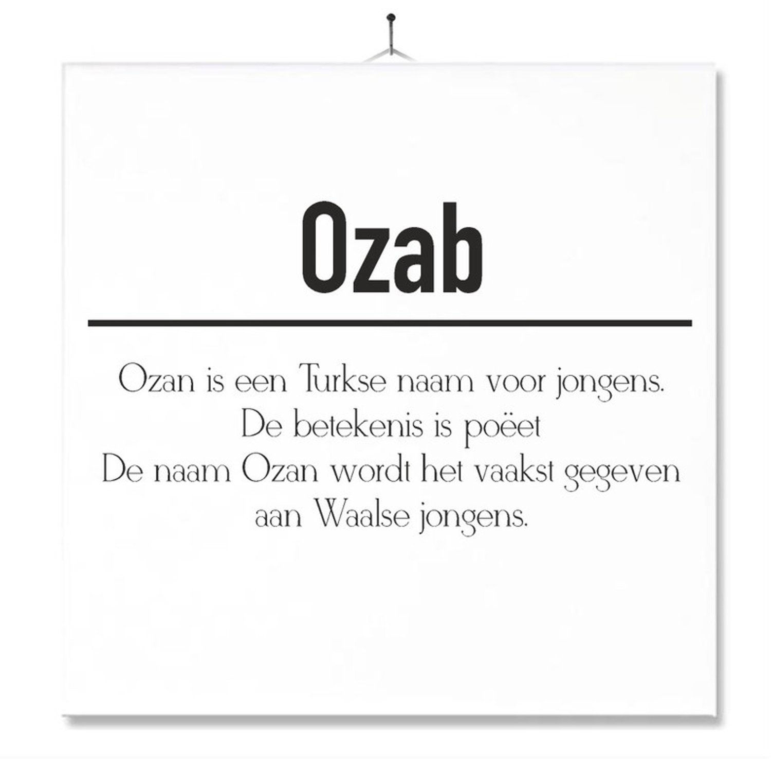 MC Living Tegel Met Opdruk | Betekenis | Kado | Cadeau | Met Naam - Ozab Multi-Color