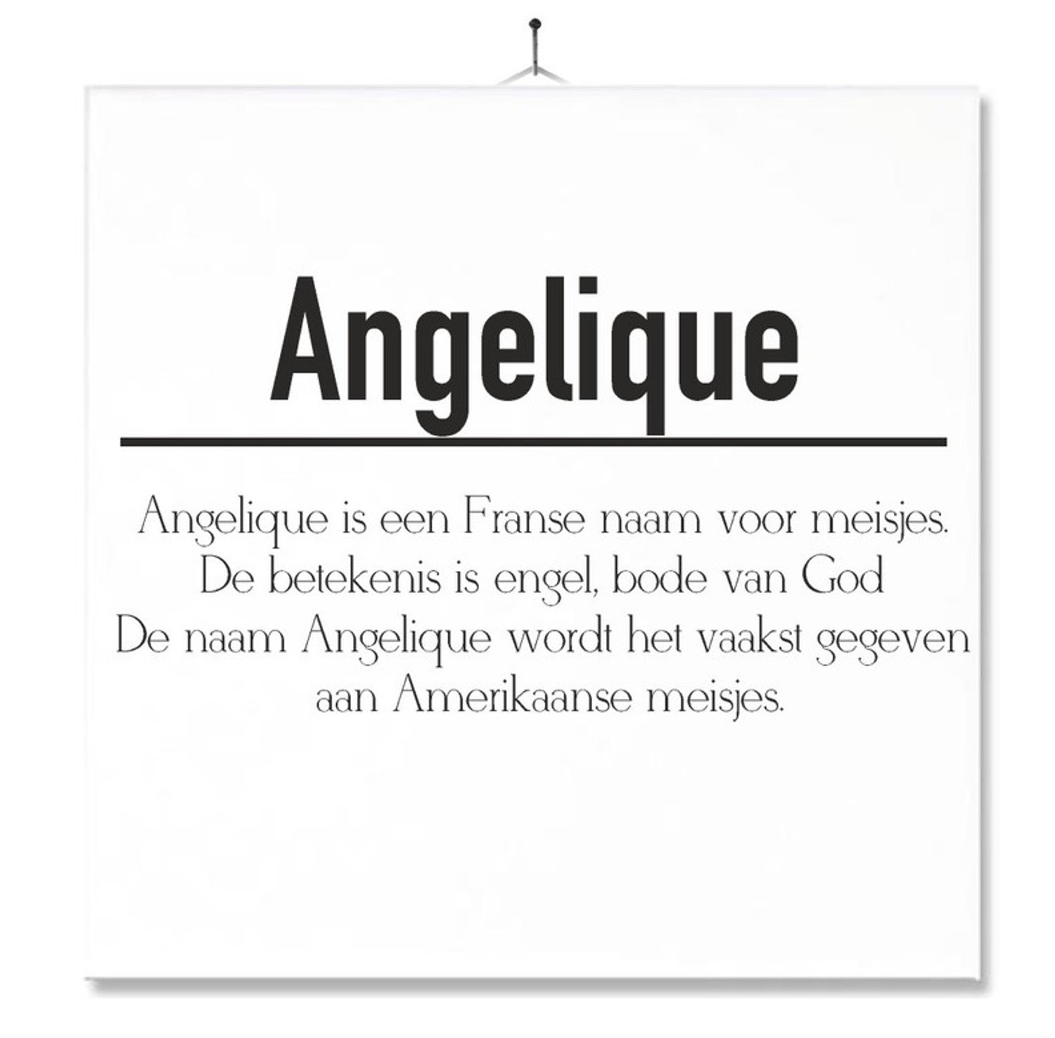 MC Living Tegel Met Opdruk | Betekenis | Kado | Cadeau | Met Naam - Angelique Multi-Color