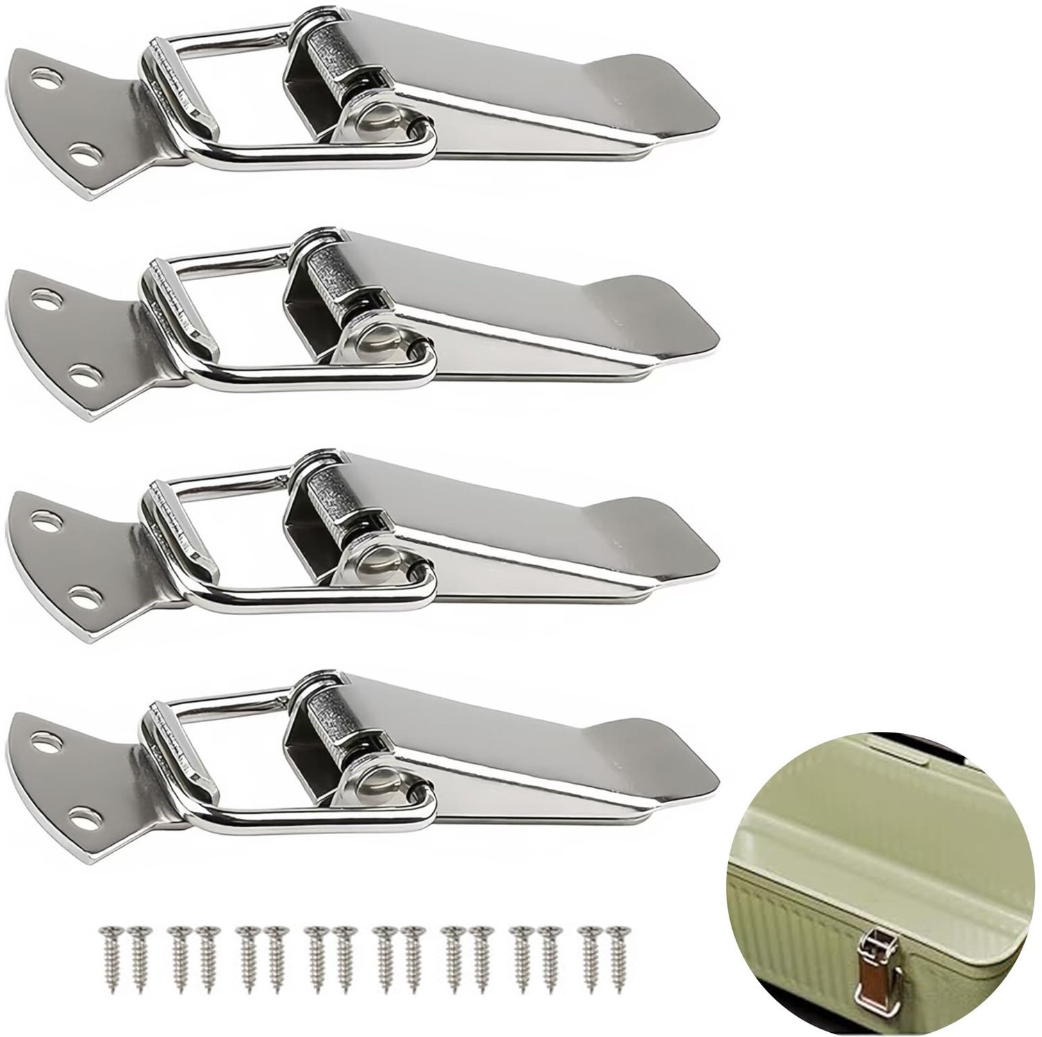 Duurzame RVS Spansluitingen met Schroeven (Set van 4)