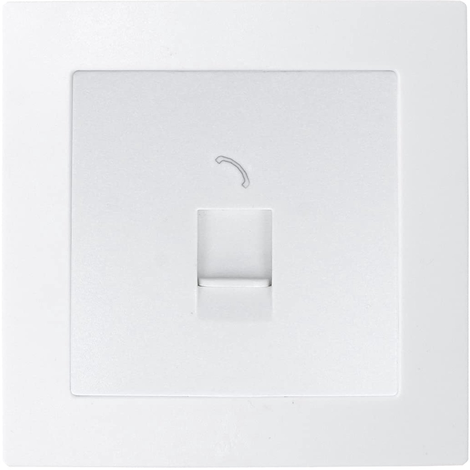 RJ11 Telefoonbox met Witte Inbouwlijst